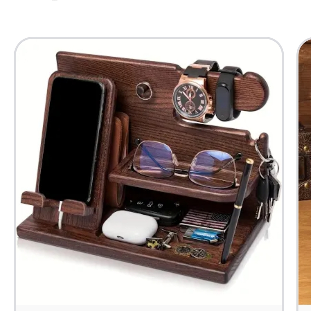 Wooden Desk Organizer by - Brown - Picture 6 of 6